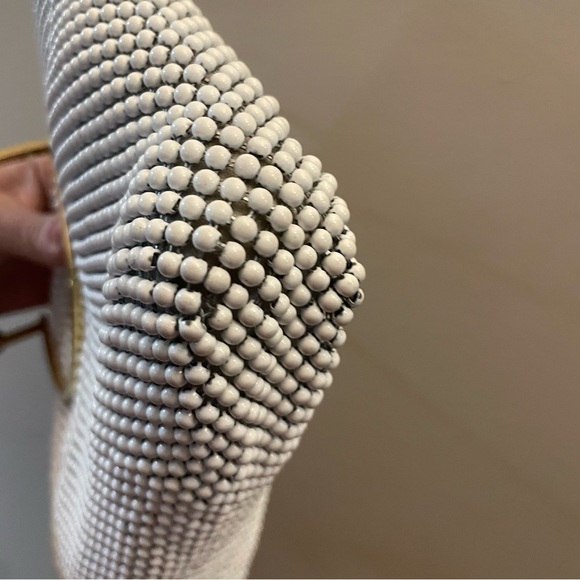 Vintage 80s ‘Bags By Marlo’ Ivory Bubble Chainmail Handbag w Gold Handles - EUC - Picture 14 of 16